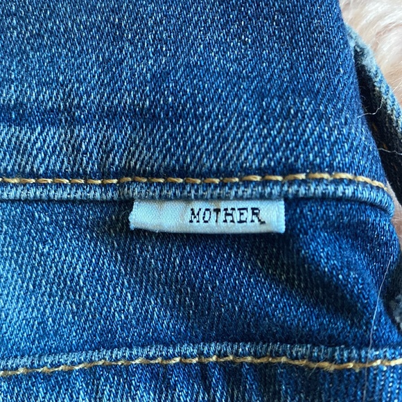 AUTHENTIC MOTHER JEANS THE SLIT RASCAL IN BLUE DENIM - Picture 14 of 16